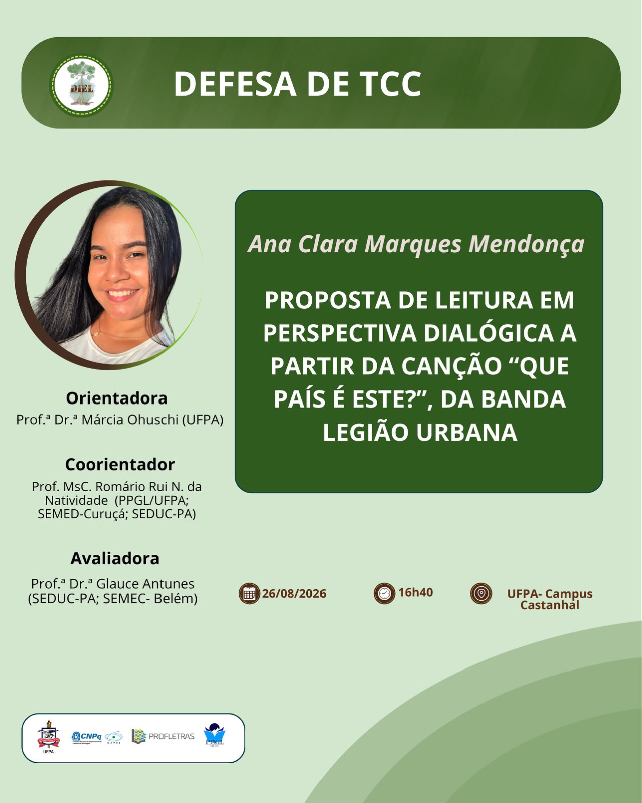 DEFESA DE TCC – ANA CLARA MARQUES MENDONÇA