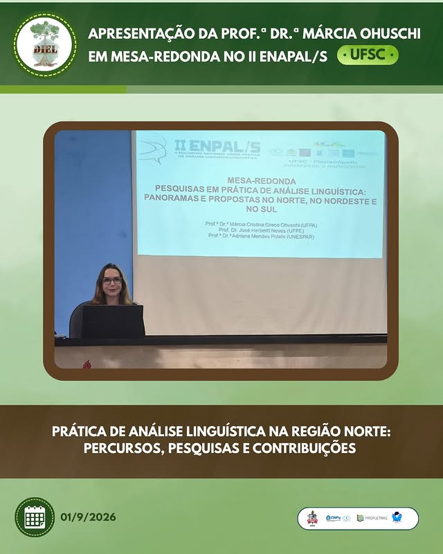 APRESENTAÇÃO DA PROF.ª DR.ª MÁRCIA OHUSCHI EM MESA-REDONDA NO II ENAPAL/S NA UFSC
