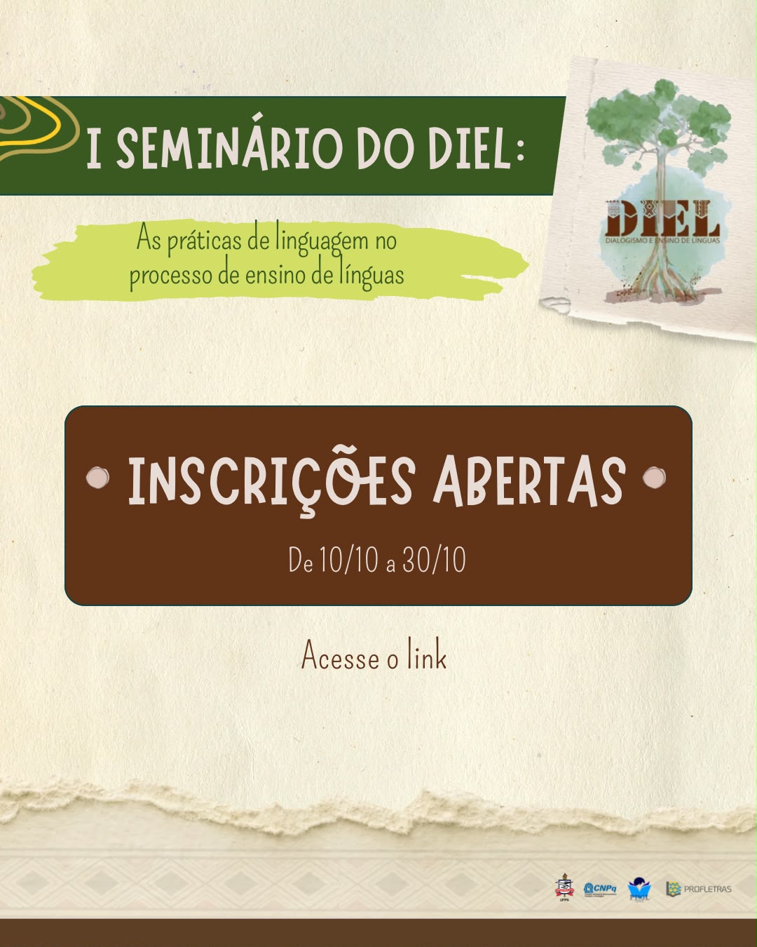 Inscrições abertas: 1º Seminário Diel